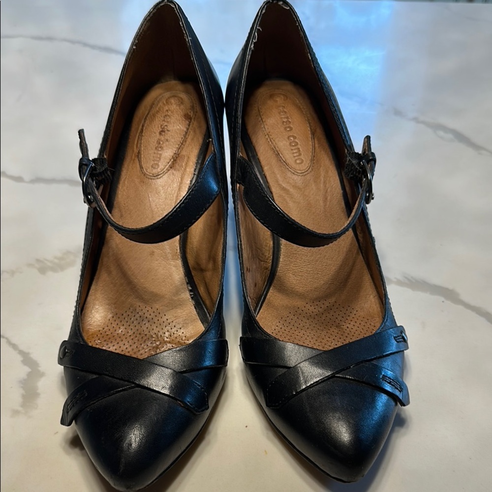 Franco Sarto Black Mary Jane Heels
